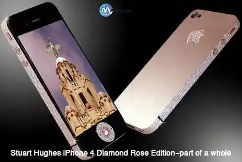 the most expensive types of mobile phones in the world-Stuart-Hughes-iPhone-4-Diamond-Rose-Edition-part-of-a-whole